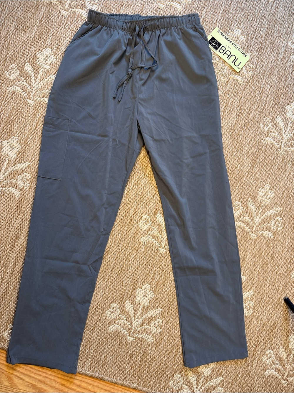 NWT Banu workwear collection Drawstring  Pants in Charcoal Gray